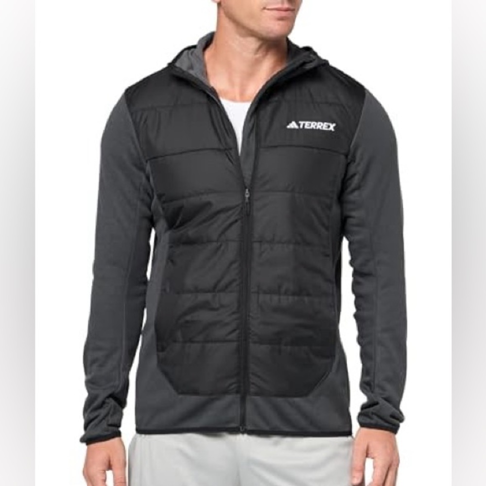 Adidas Terrex Multi Hybrid Insulated Hiking Senderismo Hooded Jacket Black